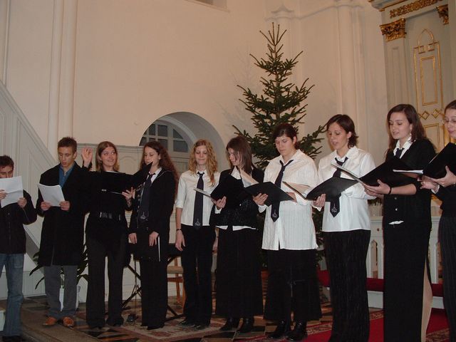 Karácsonyi koncert 2005-ben az Evangélikus templomban.JPG